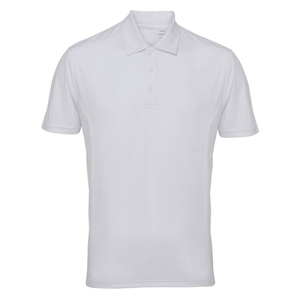 Tri Dri Mens Panelled Polo Shirt / White